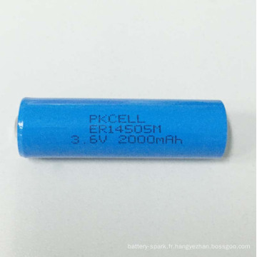 batterie au lithium ER14505 d&#39;énergie de taille Li-SOCl2 batterie au lithium